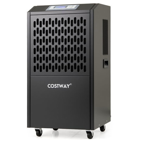 Professionell Avfuktare COSTWAY-118 L-Timer 24 H-Maximal täckning 790 m²-Automatiskt avfrostning-Auto-dränering-Kontrollpanel-Svart