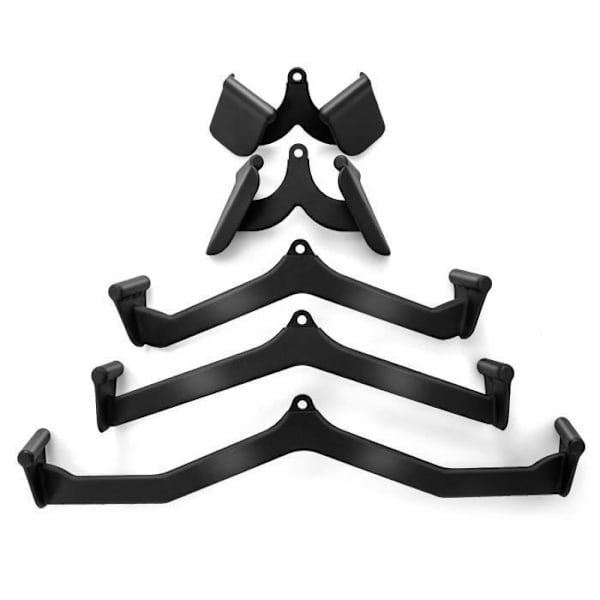 COSTWAY Set med 5 Kabelmaskin Pull Up Bars - V-Bar för T-Bar - Handtag, för Biceps och Triceps - Hemgym