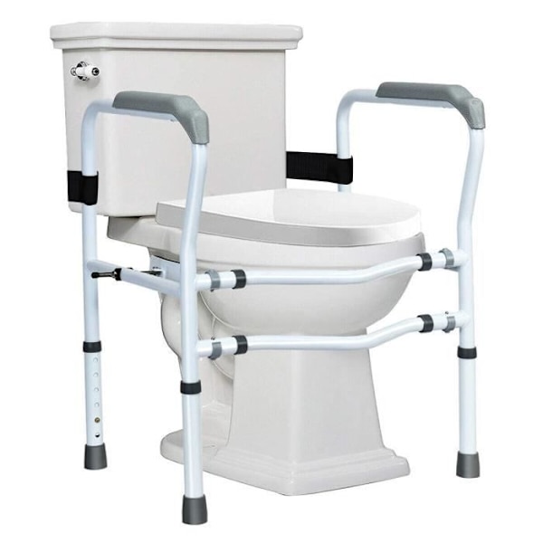 COSTWAY toiletsikkerhedsrammer, håndtag til handicappede, 360° roterbar klips, justerbar højde og bredde