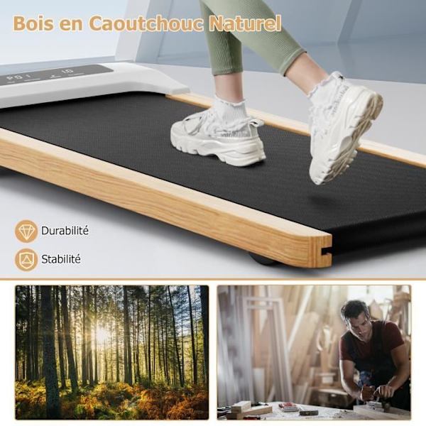 COSTWAY Løbebånd-Joggingmåtte-1-6Km/t-2.25HK Motor-Fjernbetjening-LED-skærm-15 programmer-Ingen installation-120kg