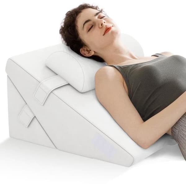 Memory Foam Läskudde - COSTWAY - Justerbar - Vit Vit