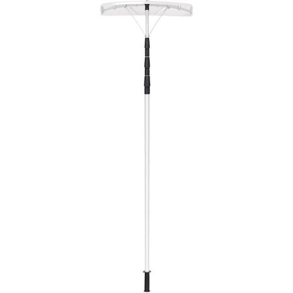 COSTWAY snöskyffel i aluminium Teleskopisk justerbar höjd 200-630 cm med halkskyddshandtag silver för tak, bil, trädgård