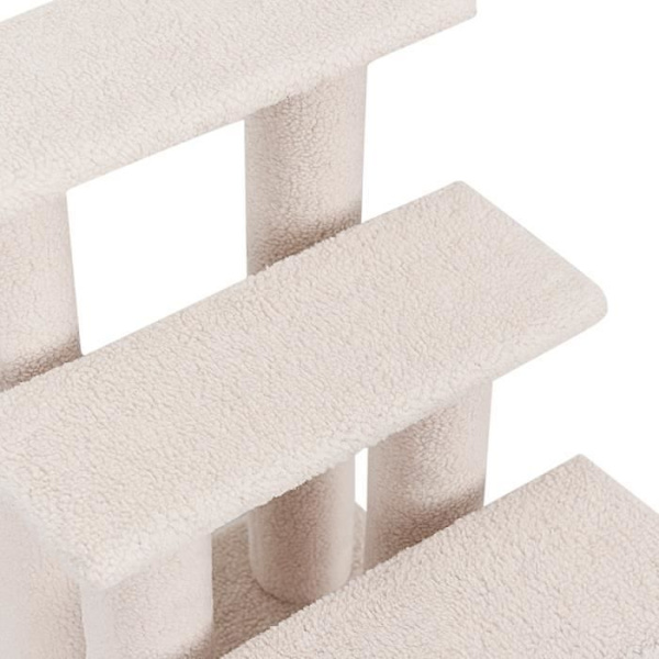 COSTWAY Trapper til Kat Hunde Plys med Multi-Levels Activity Center Møbler til Katte 60,5 x 40 x 60 cm Beige Beige