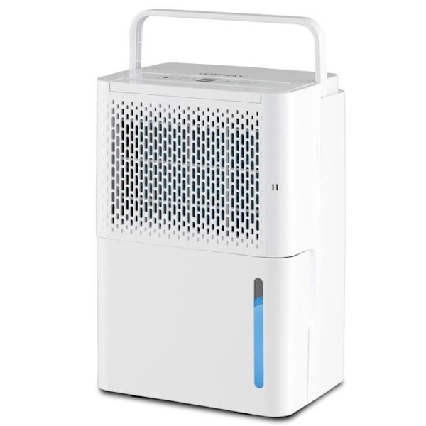 COSTWAY Bærbar Affugter 12L-dages 2,1L Vandtank Rum op til 15 m² Kontinuerlig-tørring-Autotilstande 24H Timer LED-panel
