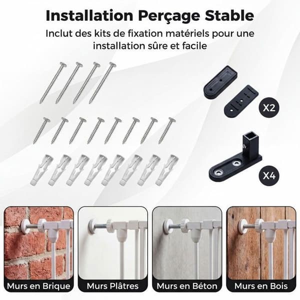 Säkerhetsbarriär för barn COSTWAY Eldstadsskydd - 198 CM - 8 Fällbara Paneler - Låsbart - Lätt att Montera - Vit