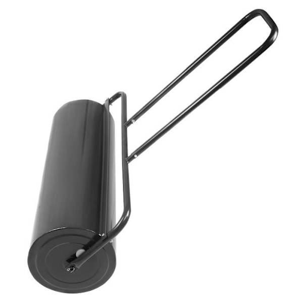 COSTWAY Plænerulle Have Bredde 60cm Stålvolumen 48L Ø 32 cm Ergonomisk U-formet håndtag 60L x 32W x 114H cm Sort