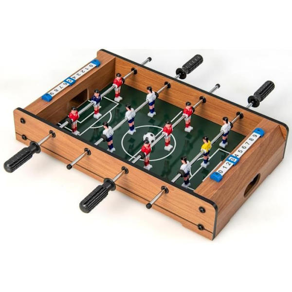 COSTWAY bordfodbold voksen - børn med 2 resultattavler, 2 bolde, bordfodboldspil 51 x 30,5 x 9 CM