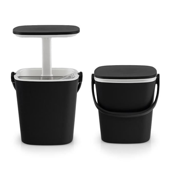 COSTWAY 15L Bærbar Køler-Popbar Sidebord-Løftelåg-Håndtag-Flaskeåbner-Hold koldt i 6 timer-Sort