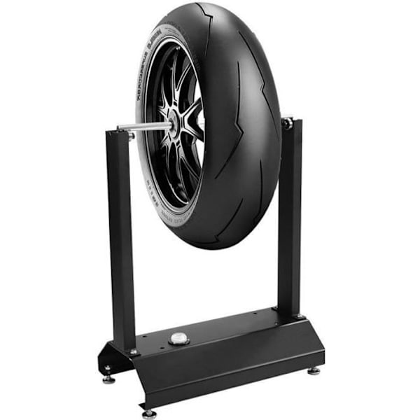 COSTWAY Universal statisk aluminium motorcykel hjulbalancer med justerbare centreringskegler Bærbar til garage