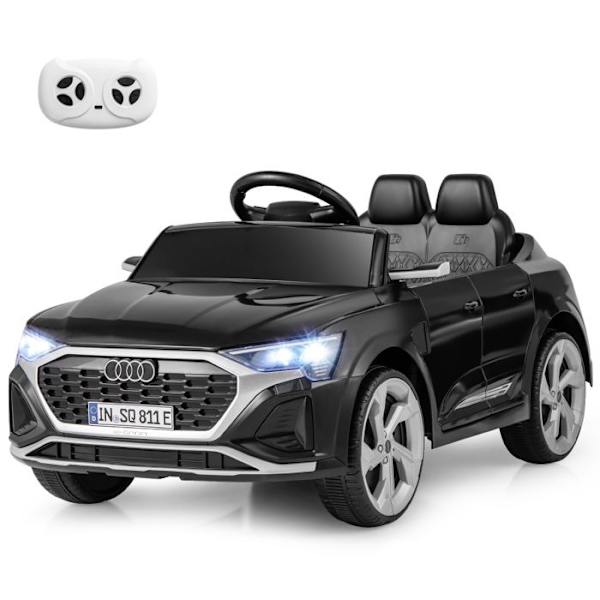 Elbil til børn COSTWAY Audi License Fjernbetjening & Lys & Musik 3 Speeds Soft Start 98x49x43CM Sort