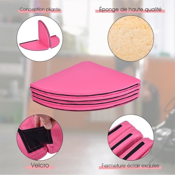 COSTWAY Crash Mat/Pad Metelas Pole Protection Dnace Paksuus 5cm, Dance Mat Halkaisija 150cm 4 Taitettavaa EPE-osaa