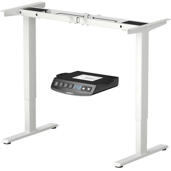 COSTWAY ELECTRIC SIT-STAND DESK - 2 motorer - Justerbar i højden (70-120 CM) og bredde (109-151 cm) Mindre end 50 dB Hvid