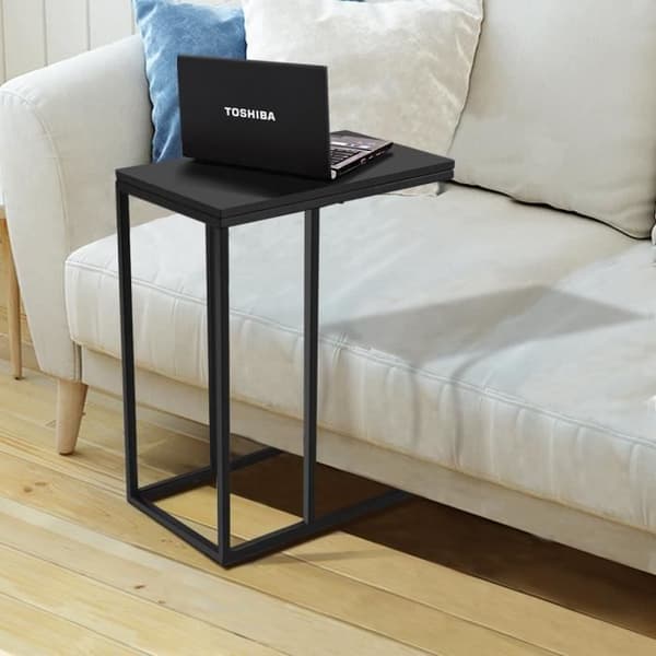 Sidebord - Standardmodel - Træ og metal - Sort - 28 x 48 x 58,5 cm Sort