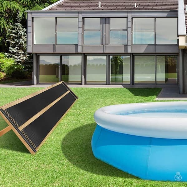 Solevarme til Swimmingpool 500 x 75 CM COSTWAY - 2 Solvarmepaneler - UV-resistent Solsensor