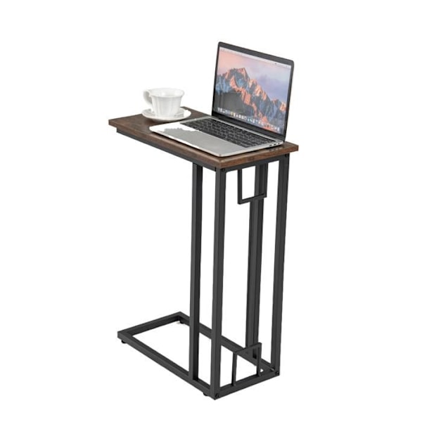 COSTWAY C-muotoinen sivupöytä, tukeva metallirunko, säädettävät jalat Max 20 kg, 48 x 26 x 66 cm