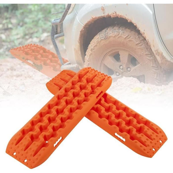 COSTWAY 2 kpl All-Train Traction -lautaa, liukumattomat piikit, kuten lapio, 107 x 31 x 7 cm, maksimi 10 t, oranssi
