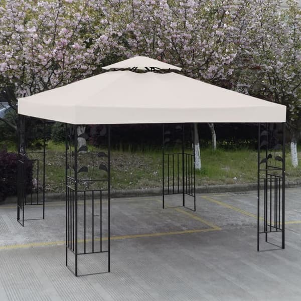 Lærred - 3m x 3m - Polyester - Beige - Vindresistent beige