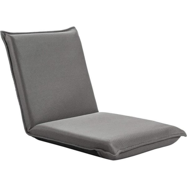 COSTWAY 6-positions meditationsstol med liggande golv, idealisk för sovrum, vardagsrum 44x54,5x53,5 CM (L x B x H) Grå