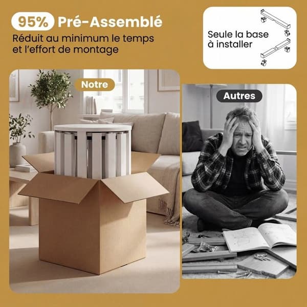 4 Stapelbare Taburetter Design COSTWAY i Gummitræ, MDF Velegnet til Små Rum Hvid