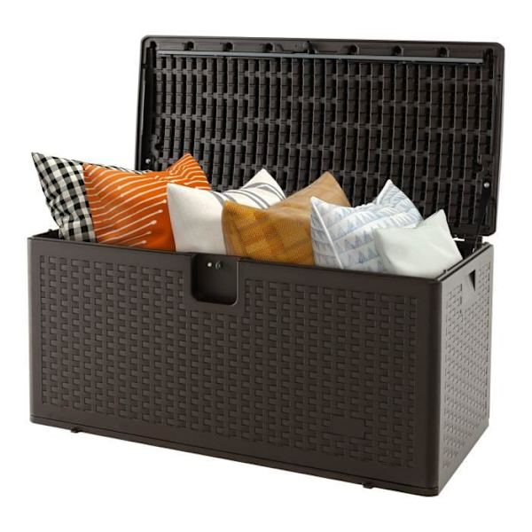 COSTWAY 276L lukittava säilytyslaatikko HDPE 114 x 54 x 56 CM ulko-sisä, kahvat ja turvanauhat