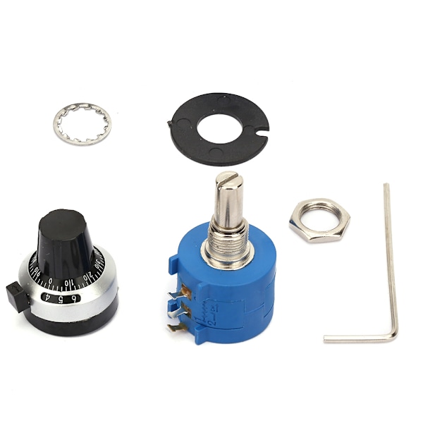 2W Høj Præcision Tælle Dial Multipel Cirkler Trådviklet Potentiometer 3590S-2-101L 100Ohm