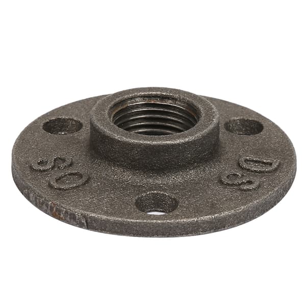 10 stk. Legering/Støpejern 3 Hull 65mm DN15 Flens Rørbase Gjenge Gulvflens (Støpejern)