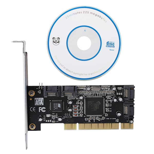 PCI til 4 Interne SATA Port 1.5Gbps Sil3114 Chipset til RAID Controller Kort