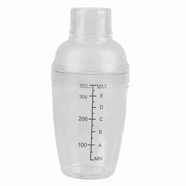 Anti-lækage Transparent PC Resin Cocktail Shaker Mixer med Skala Bar Værktøj (300ml)