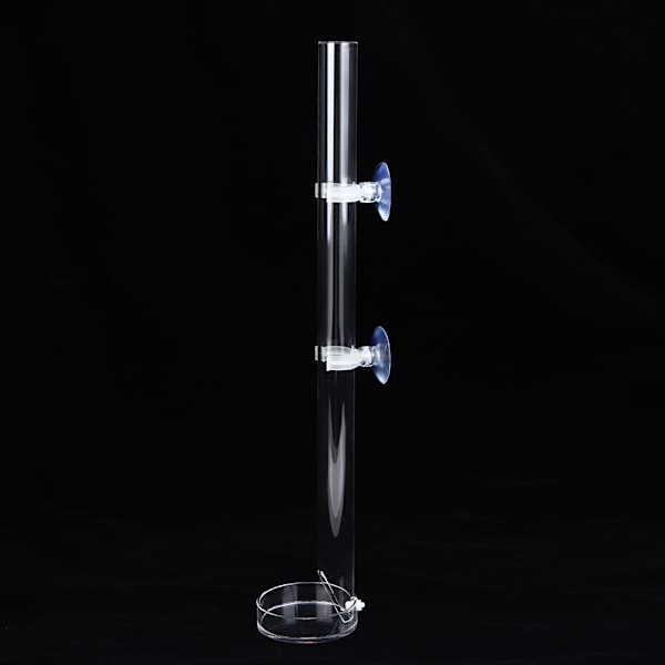 Akryl Transparent Hållbar Akvarium Fisk Räkfoder Fiskmatningsrör med Bricka (20cm)