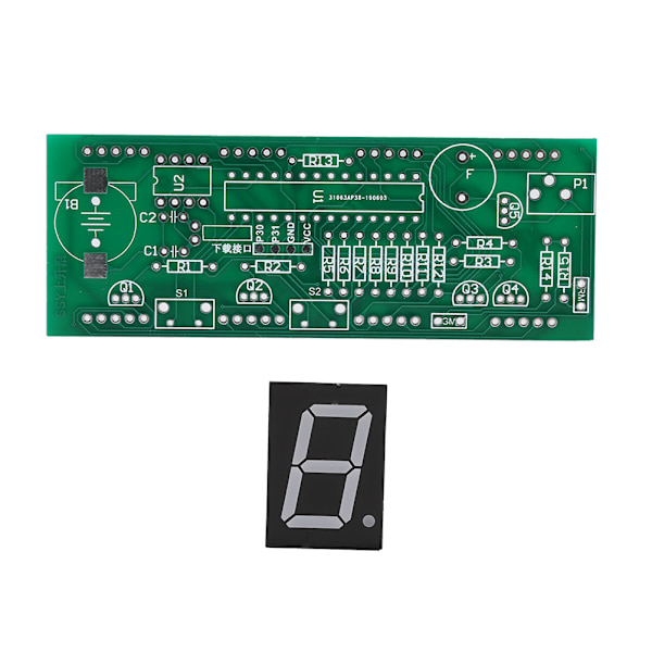DIY Elektronisk Klocka Kit C51 SCM Process Ljuskontroll Stor LED-Skärm Komponenter