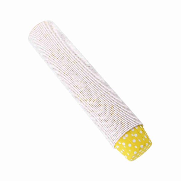 100 stk. Papir Kage Cupcake Liner Etui Wrapper Muffin Bagekop til Fest Bryllup Gul