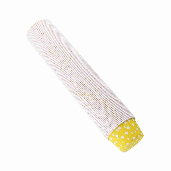 100 stk. papir kake cupcake liner etui wrapper muffins bakekopp for fest bryllup gul