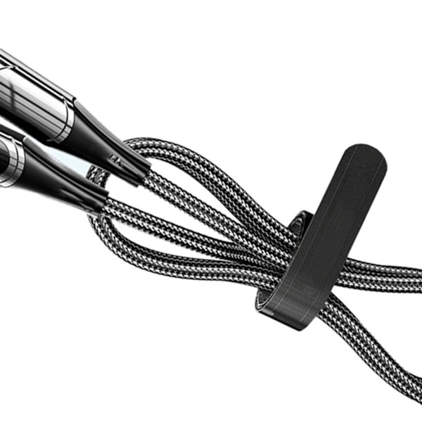 Hurtigladekabel PD LED Digital Skjerm USB Datakabel for Bærbar PC Nettbrett Telefon 2m Svart