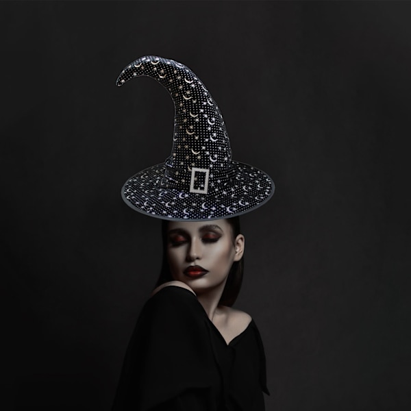 Halloween Noitahattu Pelottava Karmiva Leveälierinen Terävä Hattu Halloween Lahja Miehille Naisille Lapsille Halloween Asu Cosplay Juhlat Festivaalit Koristelu