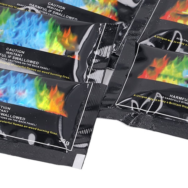 5PK Flammer Kosmisk Ild Fargepakker Langvarig Pulserende Flamme Fargeendringspulver for Innendørs Utendørs 30g