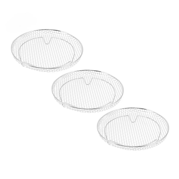 3 stk. Air Fryer Dehydrator Stativ Stabelbar Matkvalitet Rustfritt Stål Frukt Kjøtt Dehydrering Air Fryer Stativ for Air Fryer