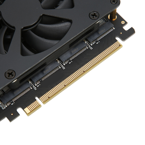 M.2 PCIE -sovitin PCIe 4.0 X16 - 4-porttiseen M.2 NVMe -liitäntään jäähdytyspuhaltimella, NVME Raid -kortti 4x32Gbps M.2 SSD -sovitin Windowsille
