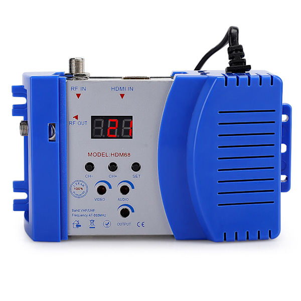 HD Modulator HDM68 Analog High Definition Multimedia Interface RF VHF / UHF Frekvens Datatilbehør 100‑240V