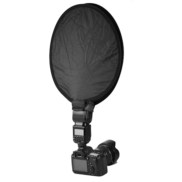 Mini Portabel Rund Beauty Dish Speedlite Blixt Diffuser Softbox (40cm)