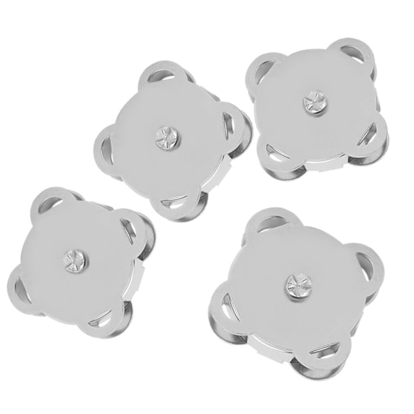 10 st/set Magnetlås i Metall Snäppfästen Knappar DIY Klädväska Tillbehör (Ljus Vit)