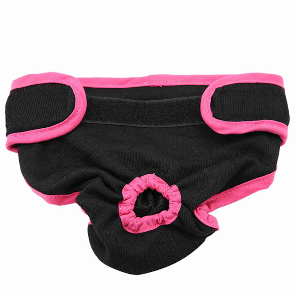 Hund Polyester Byxor Valp Underkläder Fysiologiska Trosor för Tikar Sanitära Blöjor för Husdjur (Svart XL)