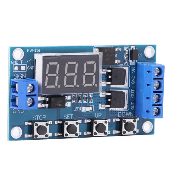 Timer Delay Switch Kretskort Trigger Cykel Timing Dubbel MOS Rör Kontroll 12 24V