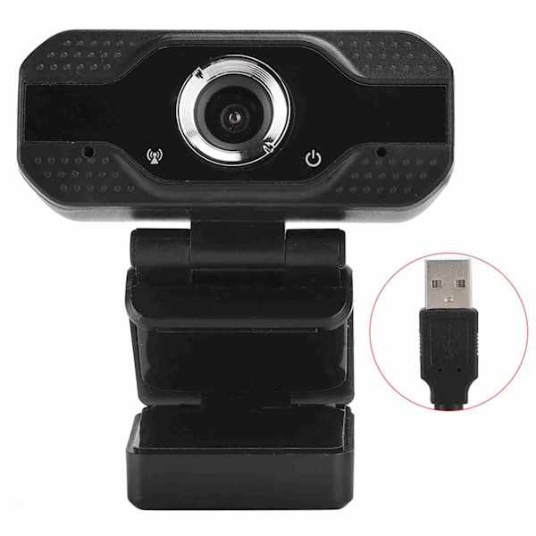 1080P Desktop Computer Kamera USB Online Klasse Webcam med Mikrofon
