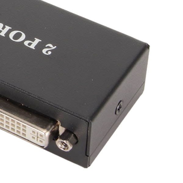 1x2 DVI Splitter 1 ind 2 ud Understøtter opløsning op til 1920x1440 2 Port DVI Video Splitter til PC Laptop DVR Projektor HDTV EU Stik