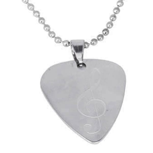 Klassisk Metall Gitarr Bas Plektrum Halsband Kedja Instrument Tillbehör (E)