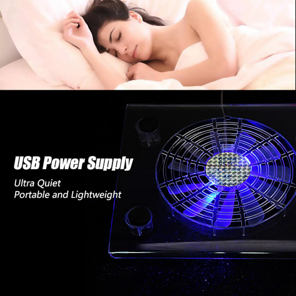 Ultraljudstilla USB-kylare för bärbara datorer med LED RGB-belysning för PS4/PS3/Laptop
