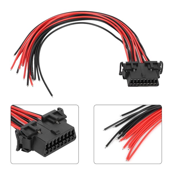 OBD2 16-benet hanstikforlængeradapter åbning hun-kabel passer til Kia
