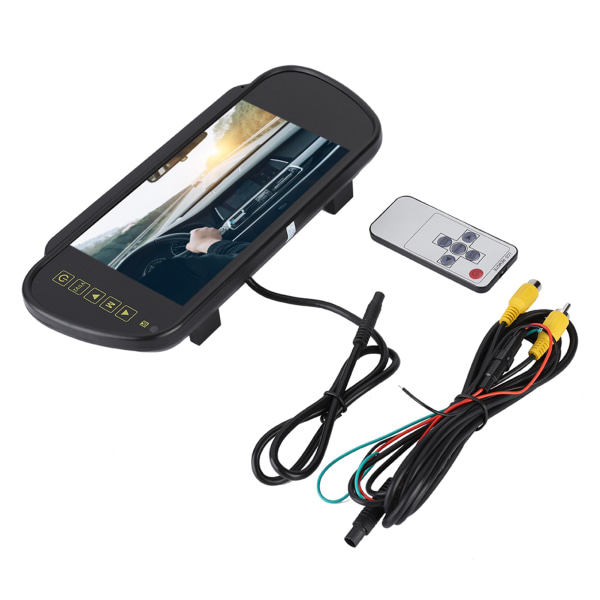 Backspegelmonitor 7 tum LCD-skärm Backkamera Monitor för Backkamera