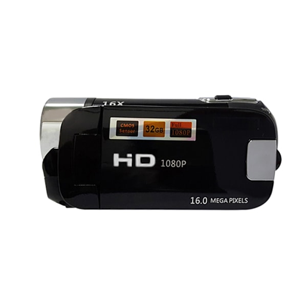 Digital Kamera Videokamera 16X F-okus Zoom Design 2.4 Tum TFT Skärmvisning Stödjer SD-kort Batteri-driven Användning för Video S-tudio