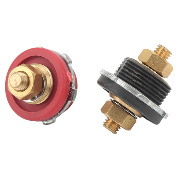 2 stk. 3/8in Gennem Panel Batteriterminal Konnektor 250A Positiv Negativ Samlingsstuds Post til Biler RV'er Skibe Yachts